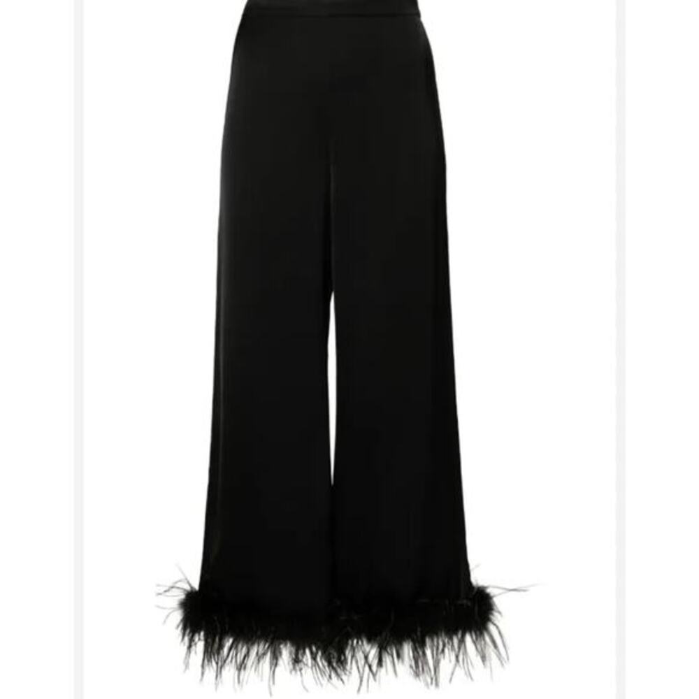 FORE FEATHER-CUFF HIGH WAIST WIDE LEG CROPPED PANT SIZE SMALL